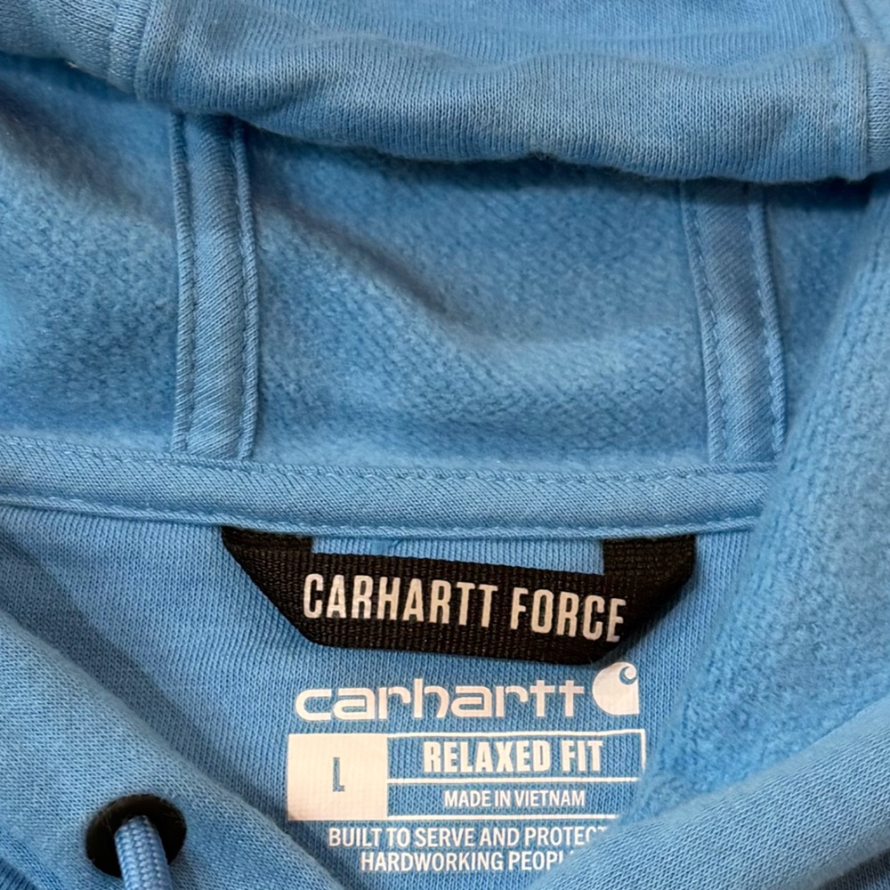 Carhartt Force Men's Sky Blue Hoodie - Picture 4 of 4